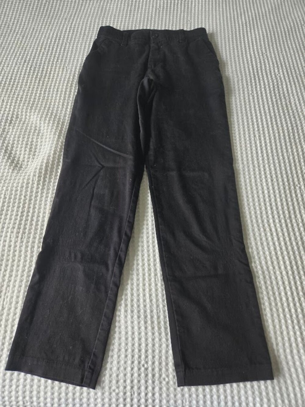 Lee Black Cotton Straight-Leg Pants Waist 33